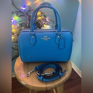 Coach Electric Blue Rowan Satchel Bag